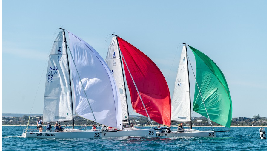 J/70's make for tough competition in the Women's Sportsboat Regatta